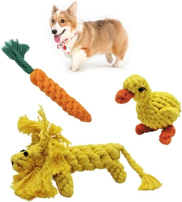 Treinamento durável para cães, corda cortante interativa para mastigar brinquedos