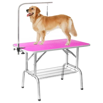 Mesa veterinária para tratamento de animais de estimação, mesa ajustável para cuidados com pequenos animais de estimação, spray de metal para cães à venda