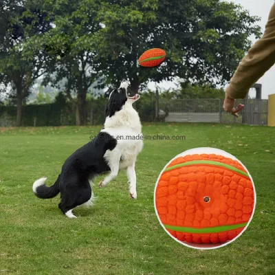 Bolas de brinquedo para cães de látex estridente, jogar mastigar, buscar, brinquedo estridente para cães pequenos, médios e grandes, bola interativa, ramo de futebol, buscar e brincar, filhotes Wbb16602